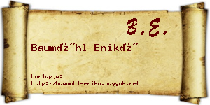 Baumöhl Enikő névjegykártya